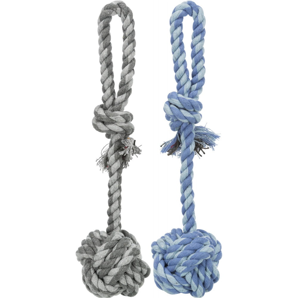 RYZAK BAWEŁNIANY SZNUR Z PIŁKĄ SZARPAK PSA 30cm 1.jpg